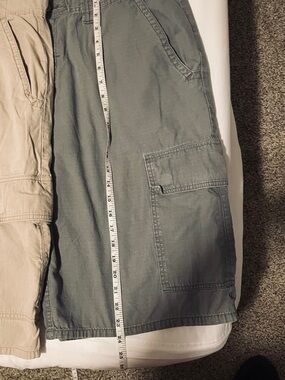 Men's LRG Cargo Shorts - Gray/Olive Green Size 40